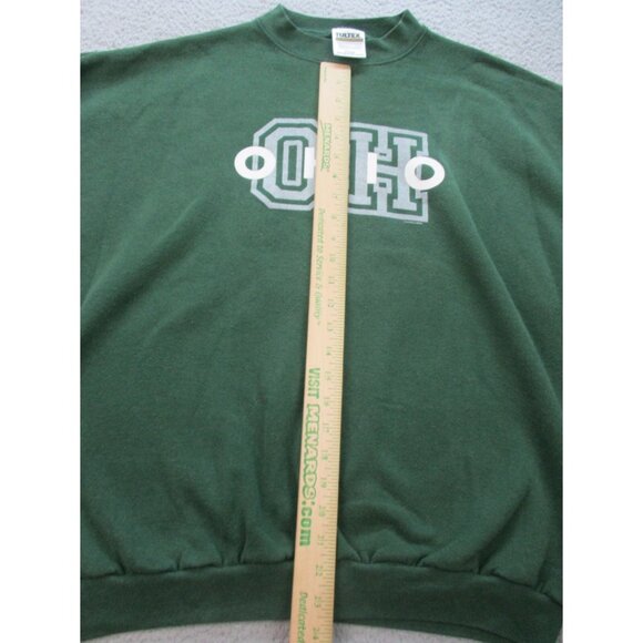 Vintage Ohio Sweatshirt Men Extra Large Green Tultex Sweater Jumper - Picture 5 of 8